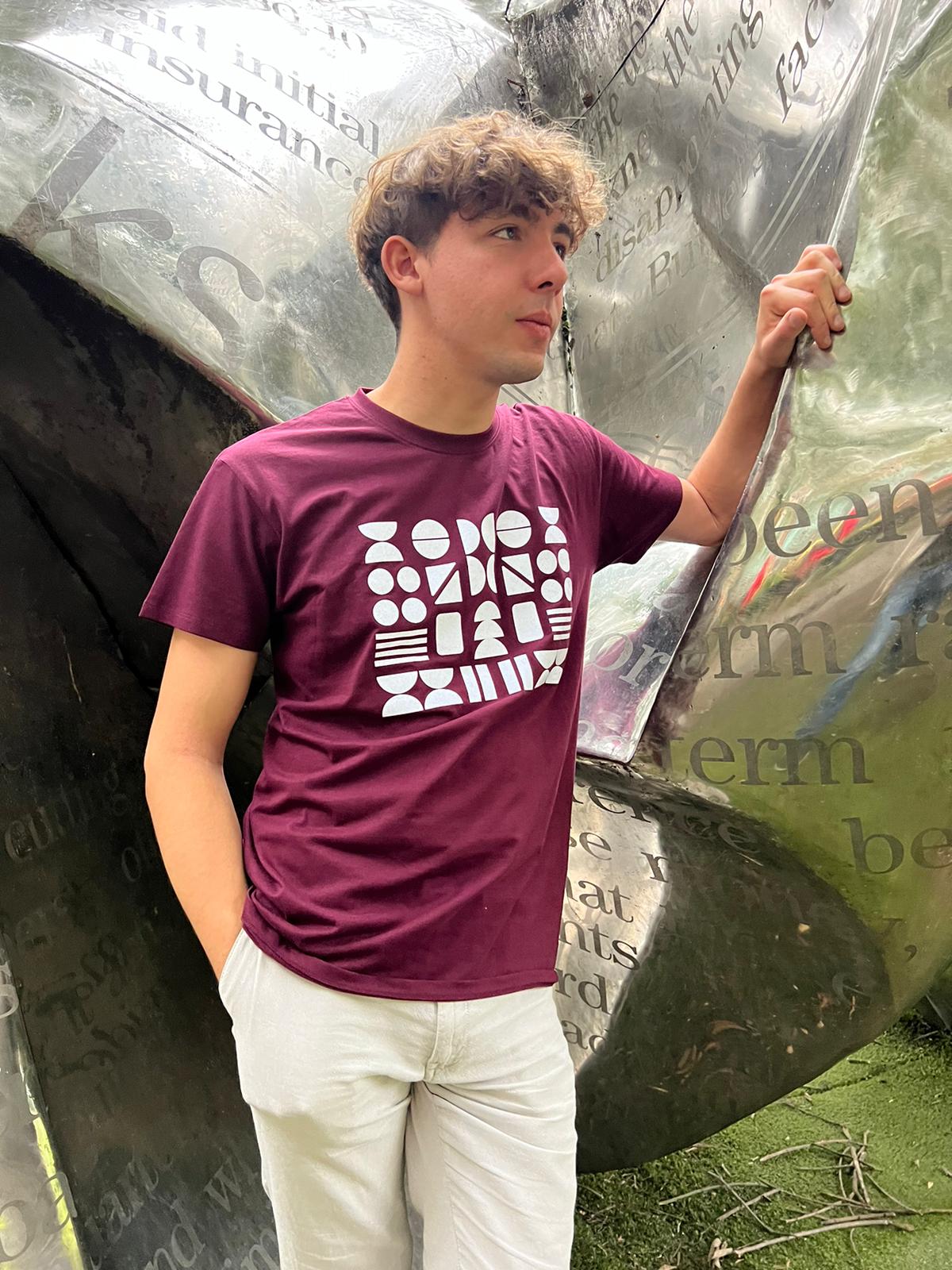 Tee-shirt Walter bordeaux et blanc