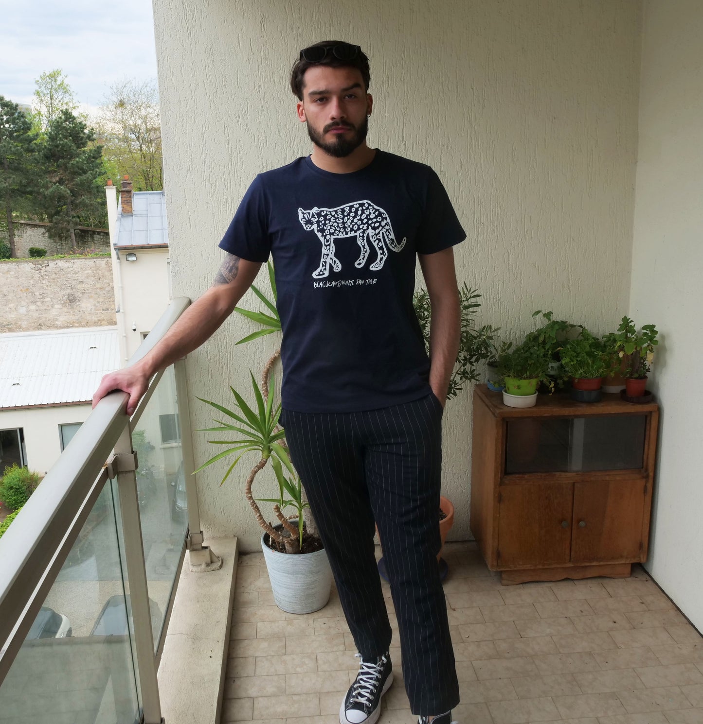 Tee Shirt Panthère Marine