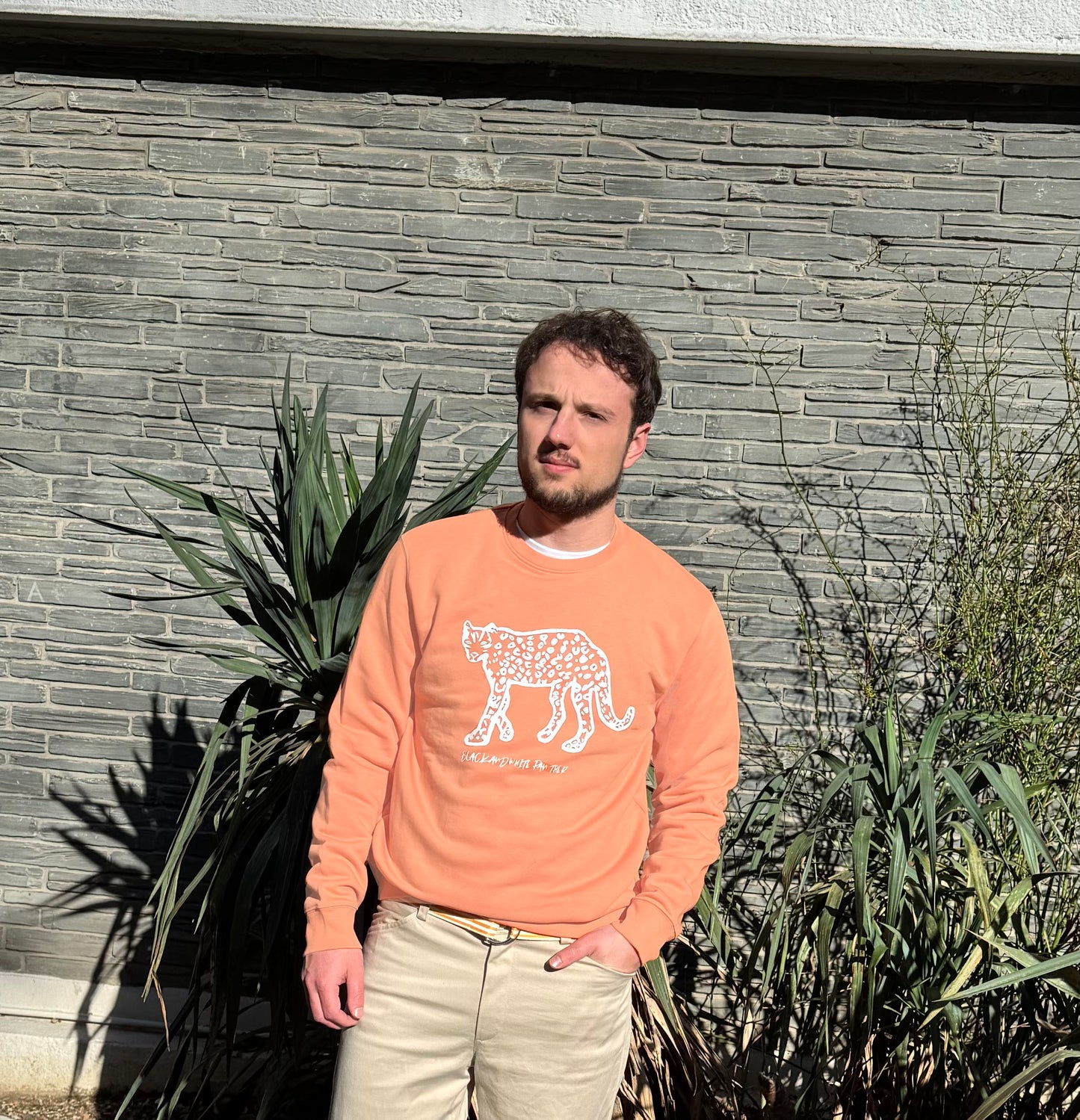 Sweat Panthère Pêche