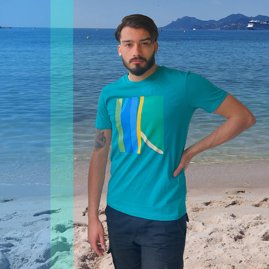 Tee-shirt motif abstrait Karine Adrover x Olivier Battino