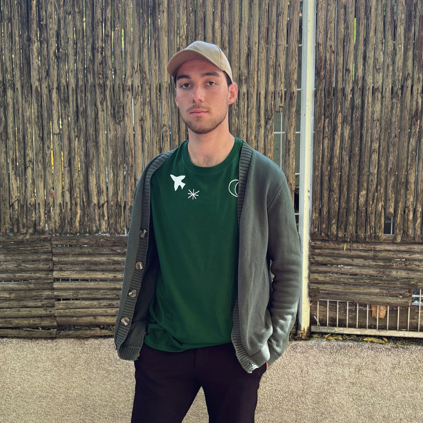 Tee-shirt Poesie manches longues vert sapin