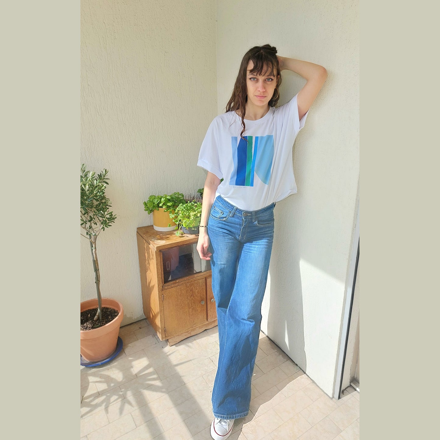 Tee-shirt Oversized motif abstrait