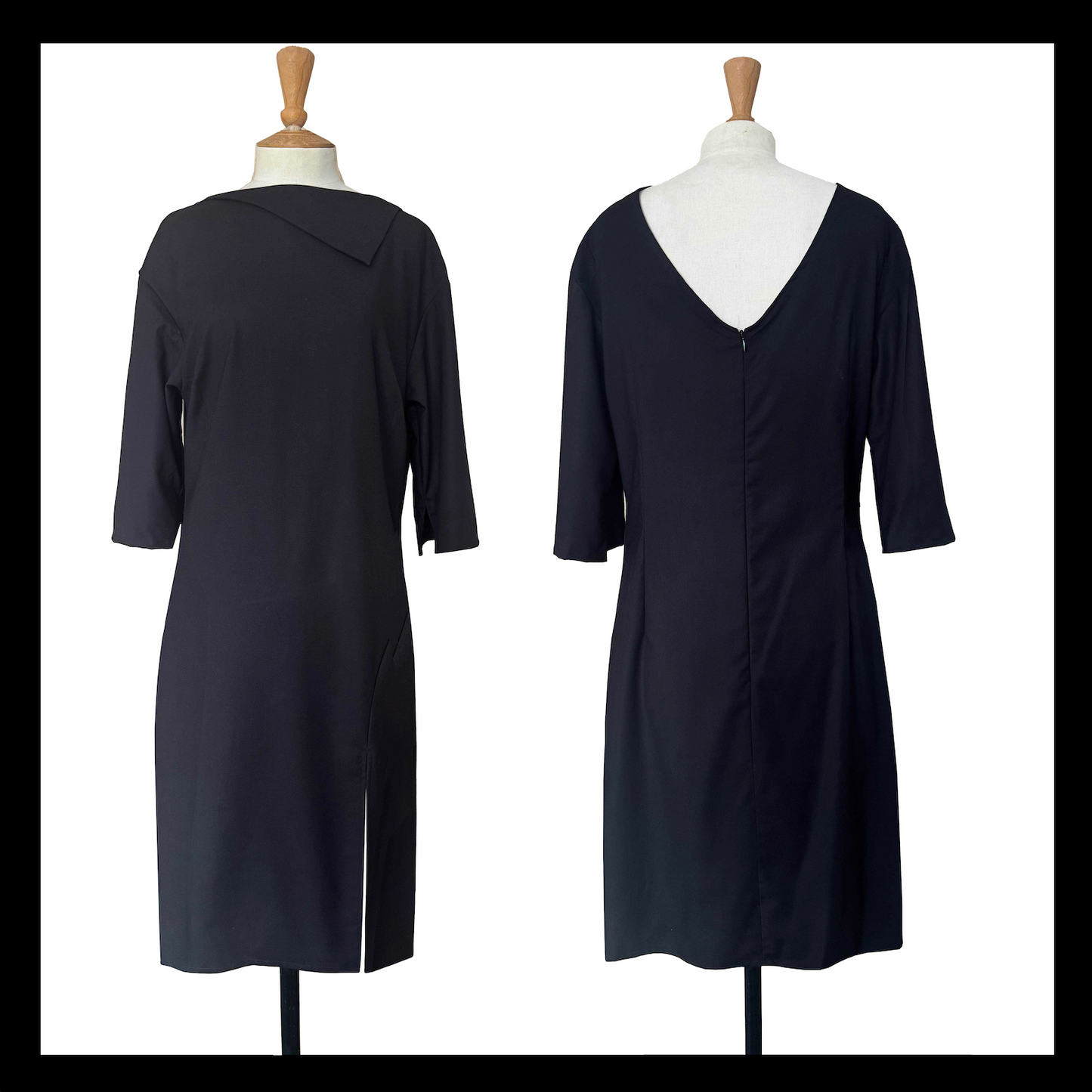 Robe Tina en crêpe noir