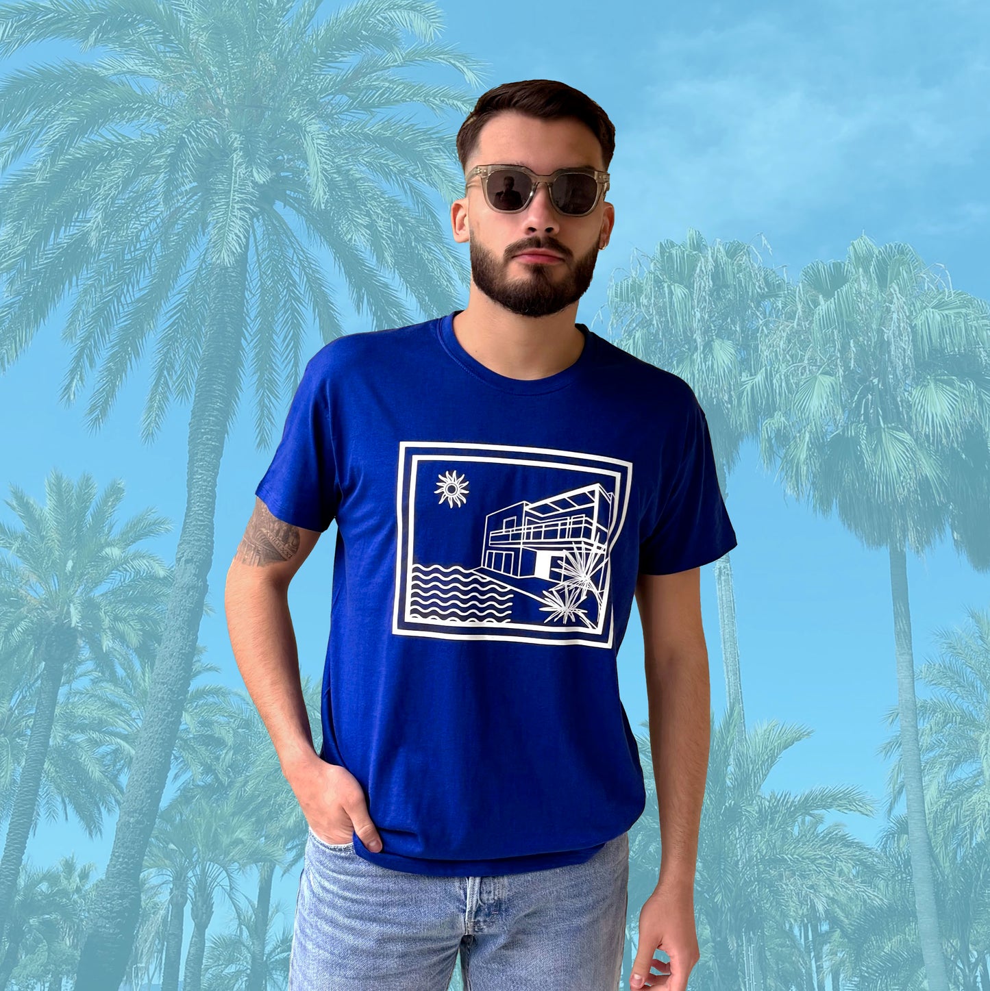 Tee-shirt Riviera outremer