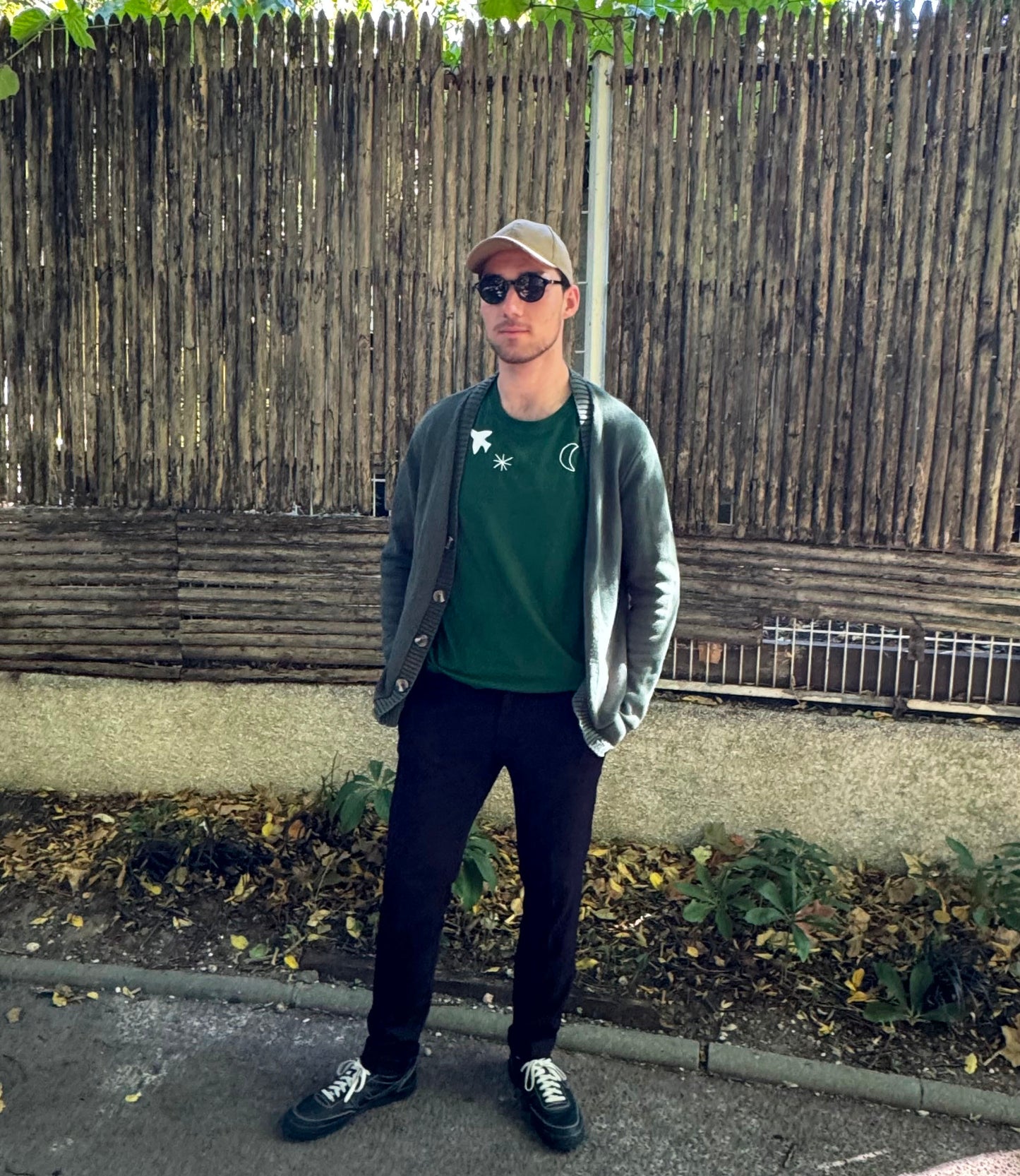 Tee-shirt Poesie manches longues vert sapin