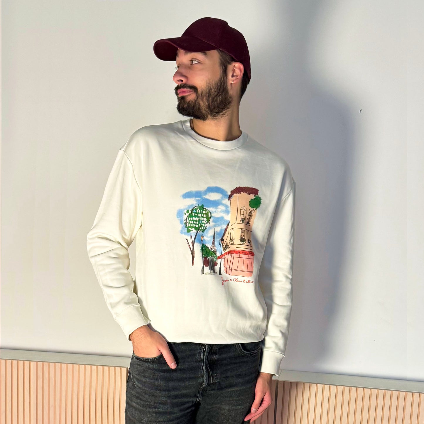 Sweat en coton organique "Un hiver à Paris"