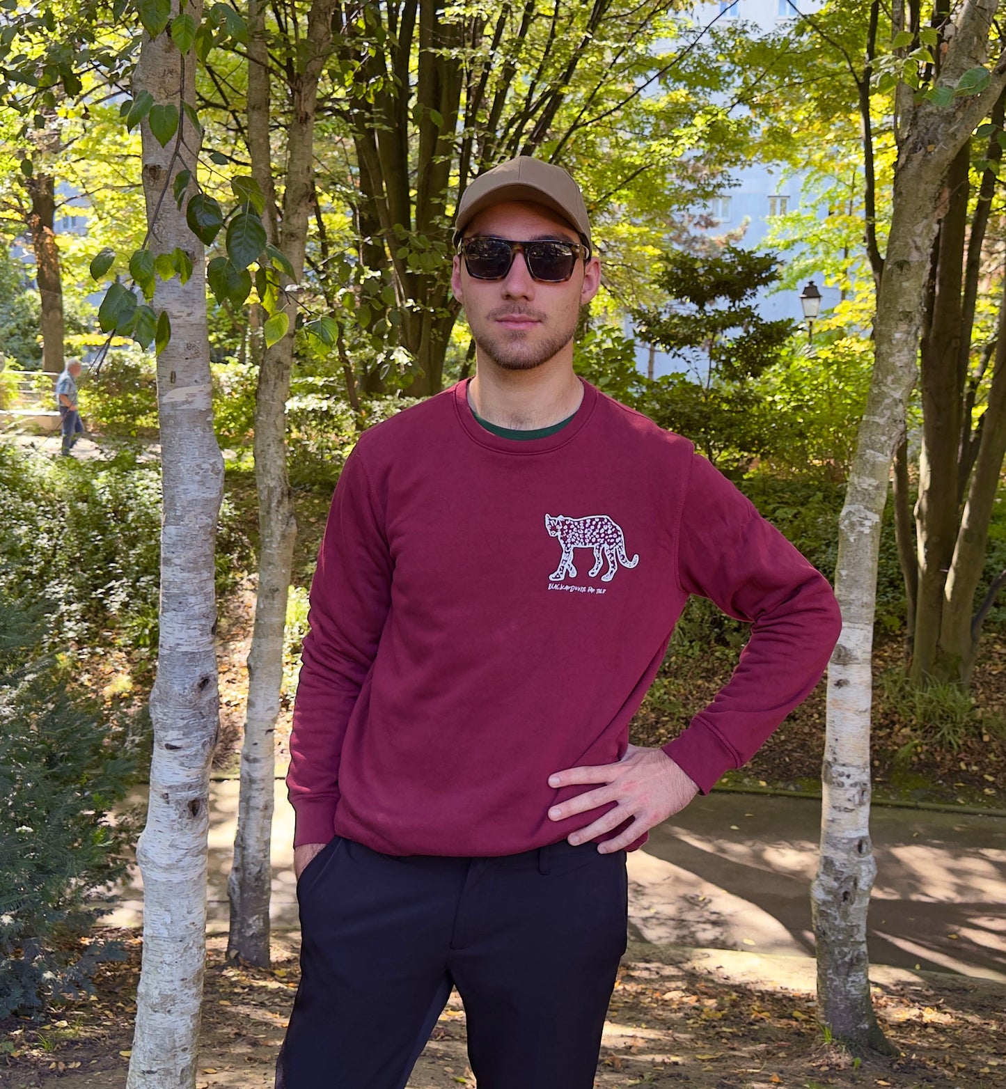 Sweat small panther bordeaux